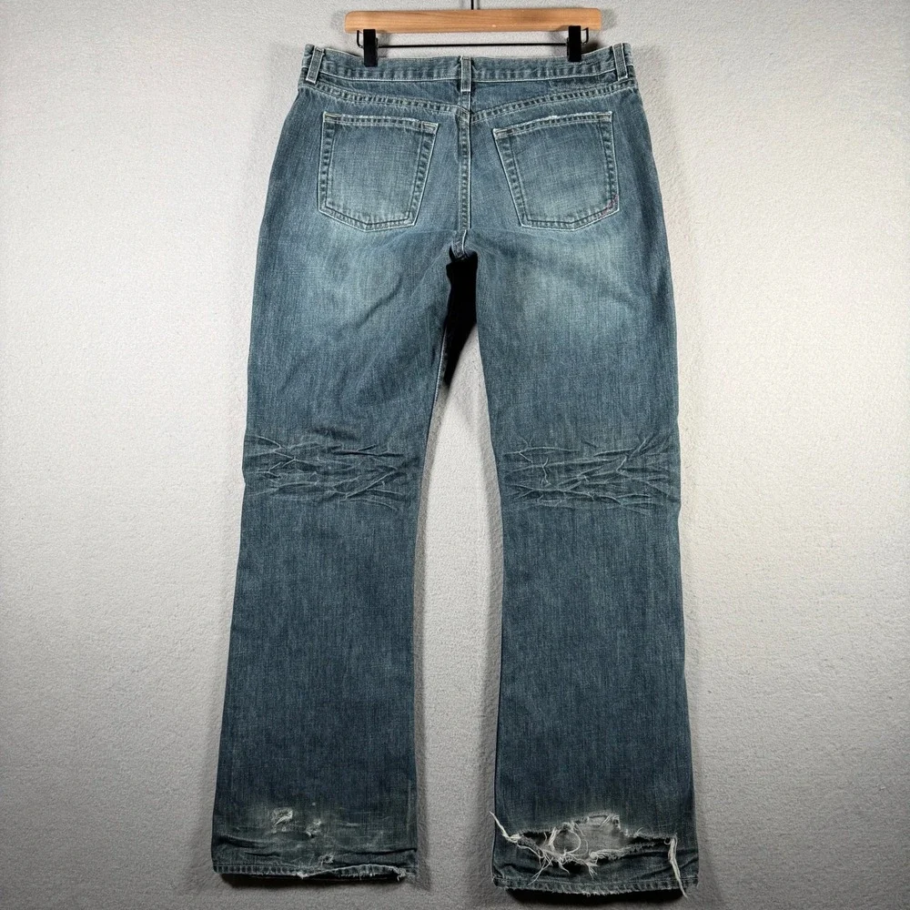 Banana Republic Mens Boot Cut Jeans Blue Medium Wash 36x34 232875-00